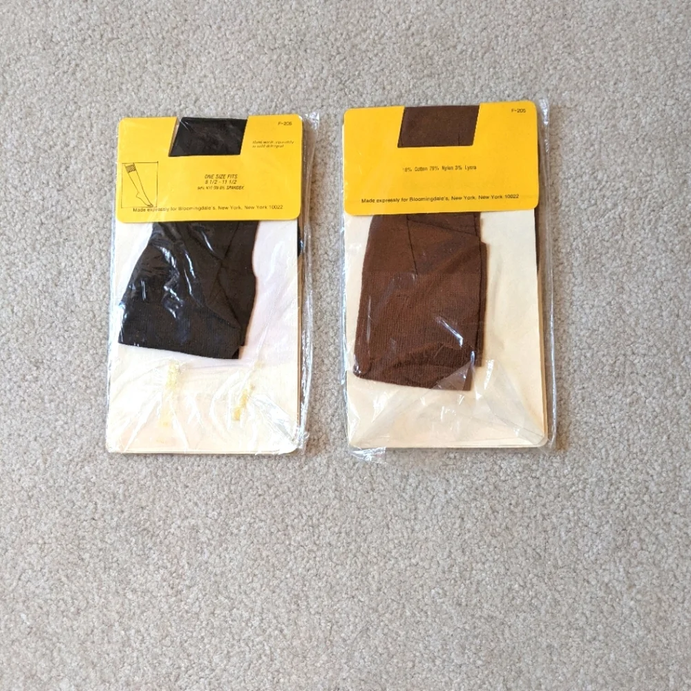 VTG Bloomingdale's b-line knee highs lot of 2 NWOT